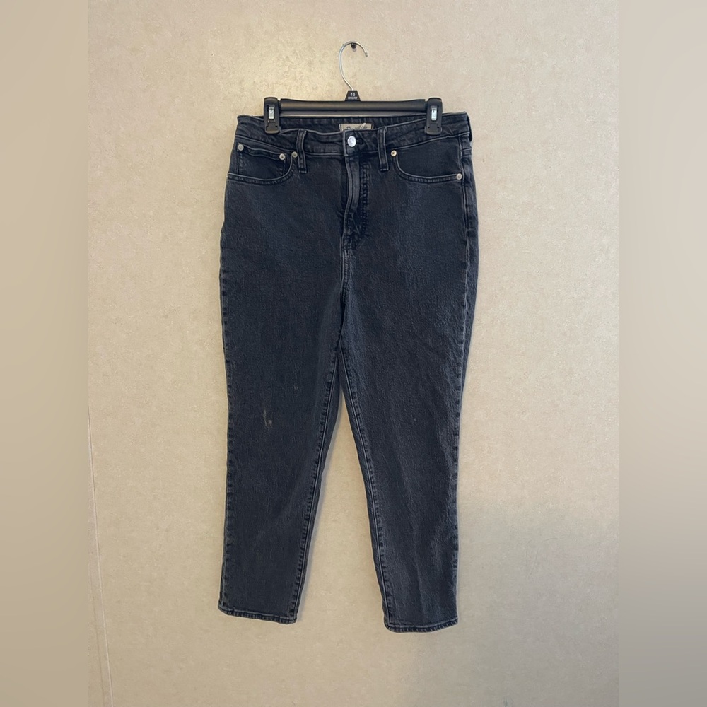 Madewell Perfect Vintage Jeans High Rise Straight Leg Black size 29